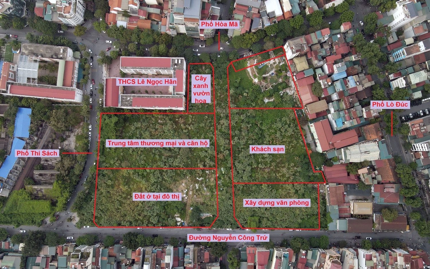 Sơ đồ phân khu tham khảo tại khu đất dự án D’. Patrimony 94 Lò Đúc